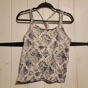 PINK VS Strappy Tank Athletic Gym Snake Print Casual Stretch Cami Size Large
